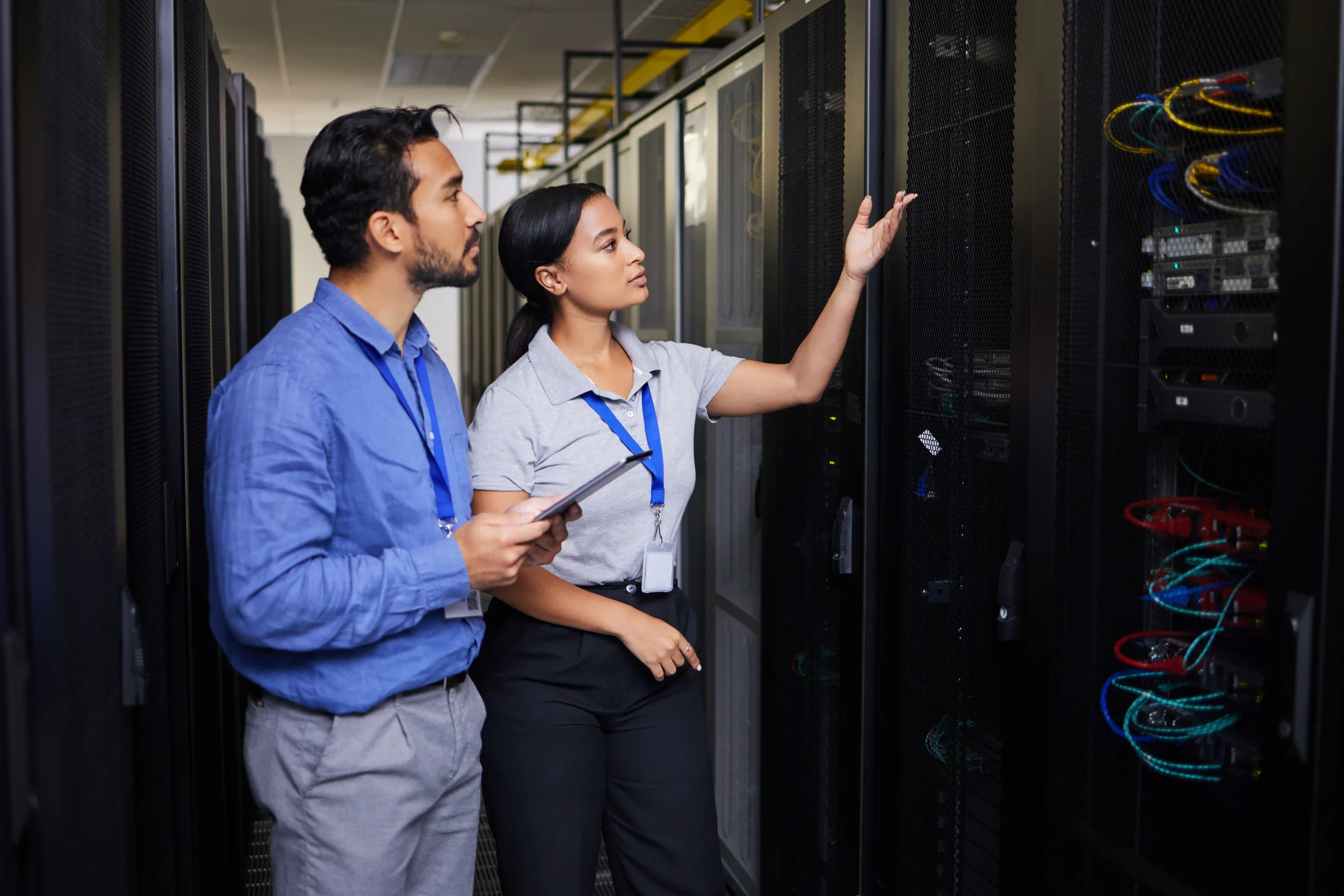 Engineers working on the infrastructure behind clinical systems